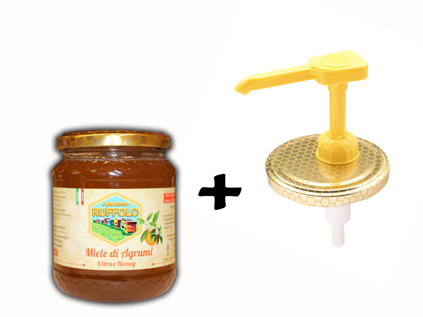 Kit 07 Dispenser - Dosamiele con 1 vaso Agrumi 500g Ruffolo